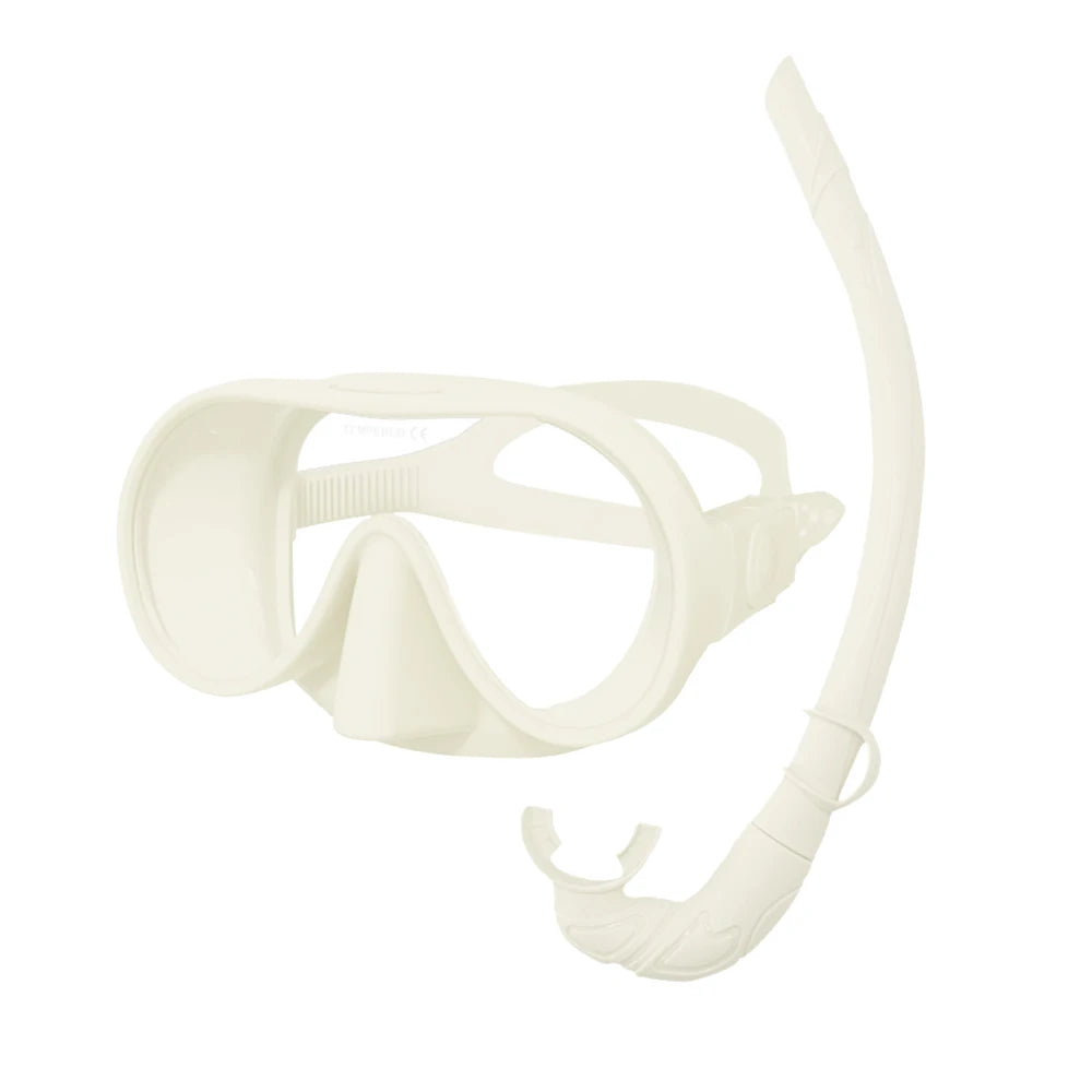 Diving facial mirror, anti -fog 180 ° snorkeling facial mirror, deep water diving mask diving goggles with respiratory tube