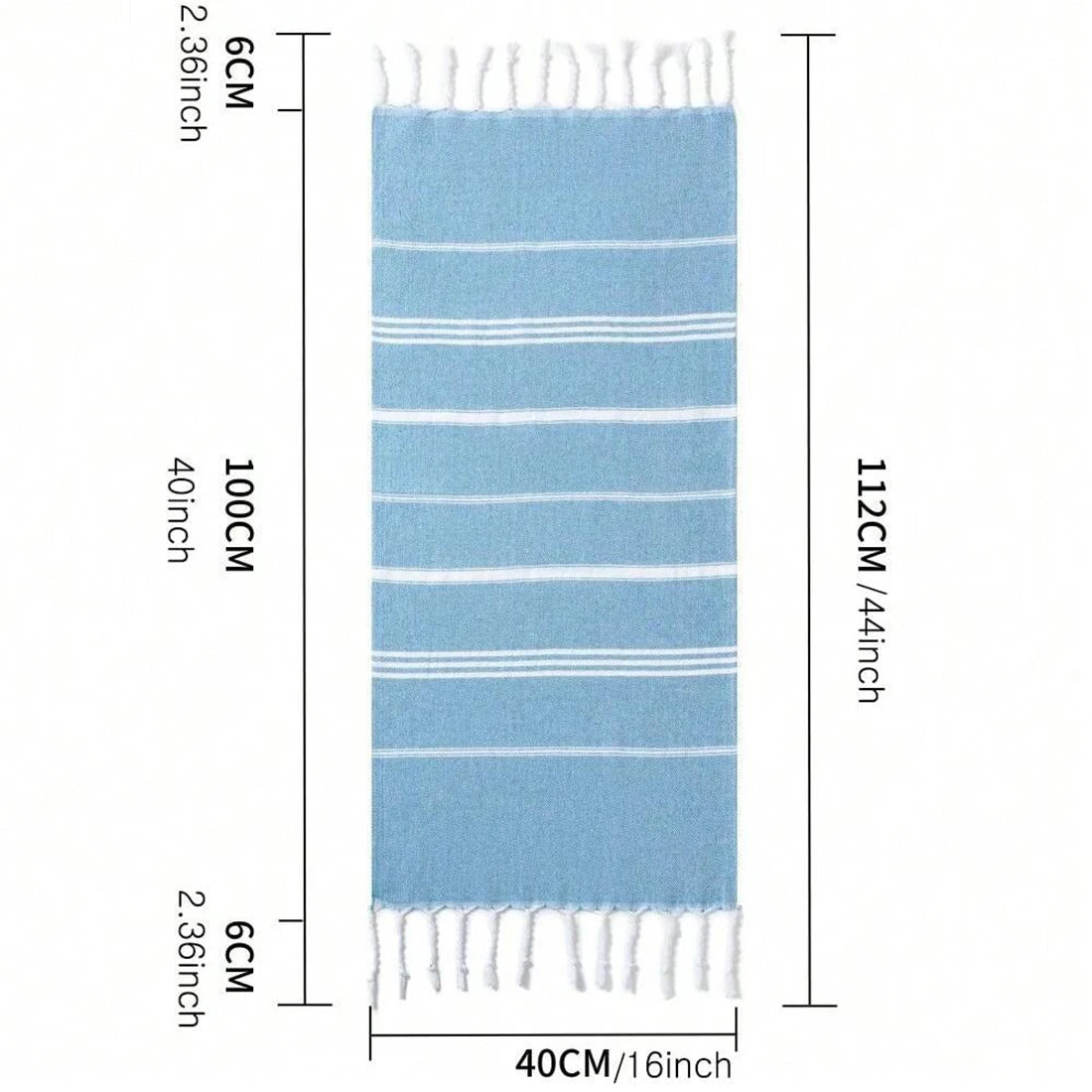2-Pack 40x100CM Turkish Cotton for home Towel Soft Sauna Spa Bath Towel Hand and Face Towel Set Can used for kitchen sport gym