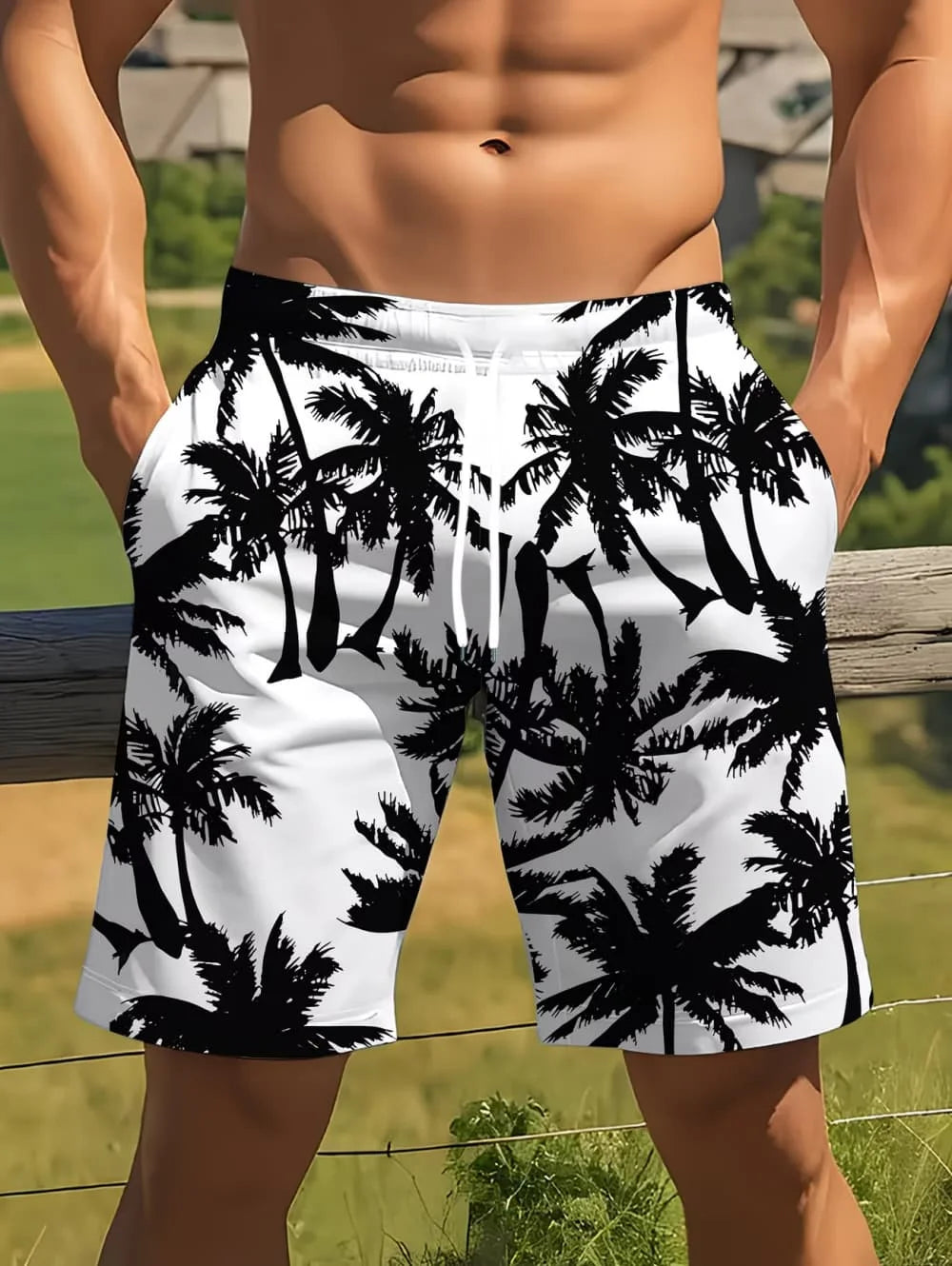 2026 Men's Summer Short Beach Vacation Hawaiian 3D Printed Shorts Men Y2k Graphic Short Pants Male Breathable Swim Loose Shorts