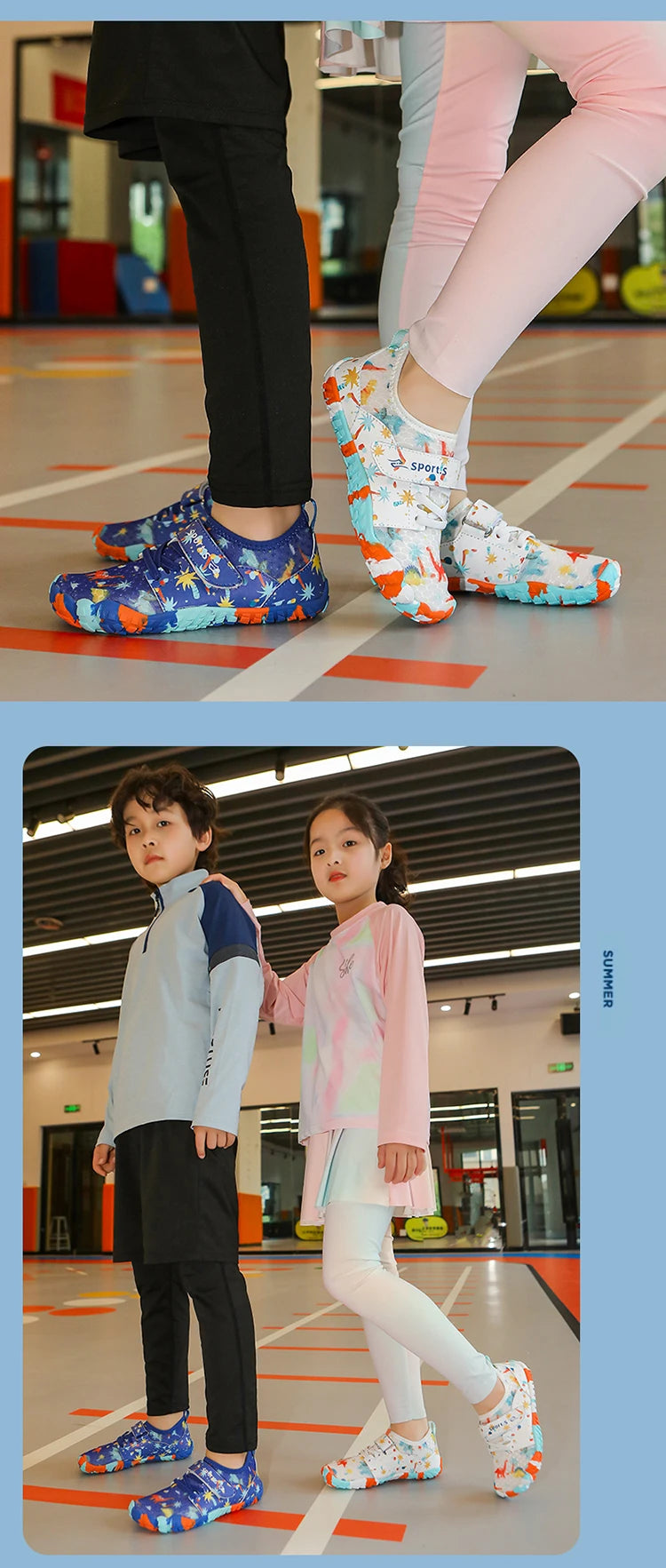 Children's Anti-cut Anti-slip Wear-resistant Rubber-soled Wading Shoes Beach Sandals Quick-drying Pool Shoes Outdoor Water Playi