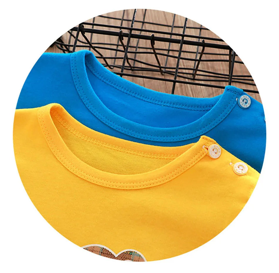 Durable Children Cotton Long Sleeve Dinosaur Pattern Print Shirts Suitable Boys and Girls Autumn Winter Playtime and School Days