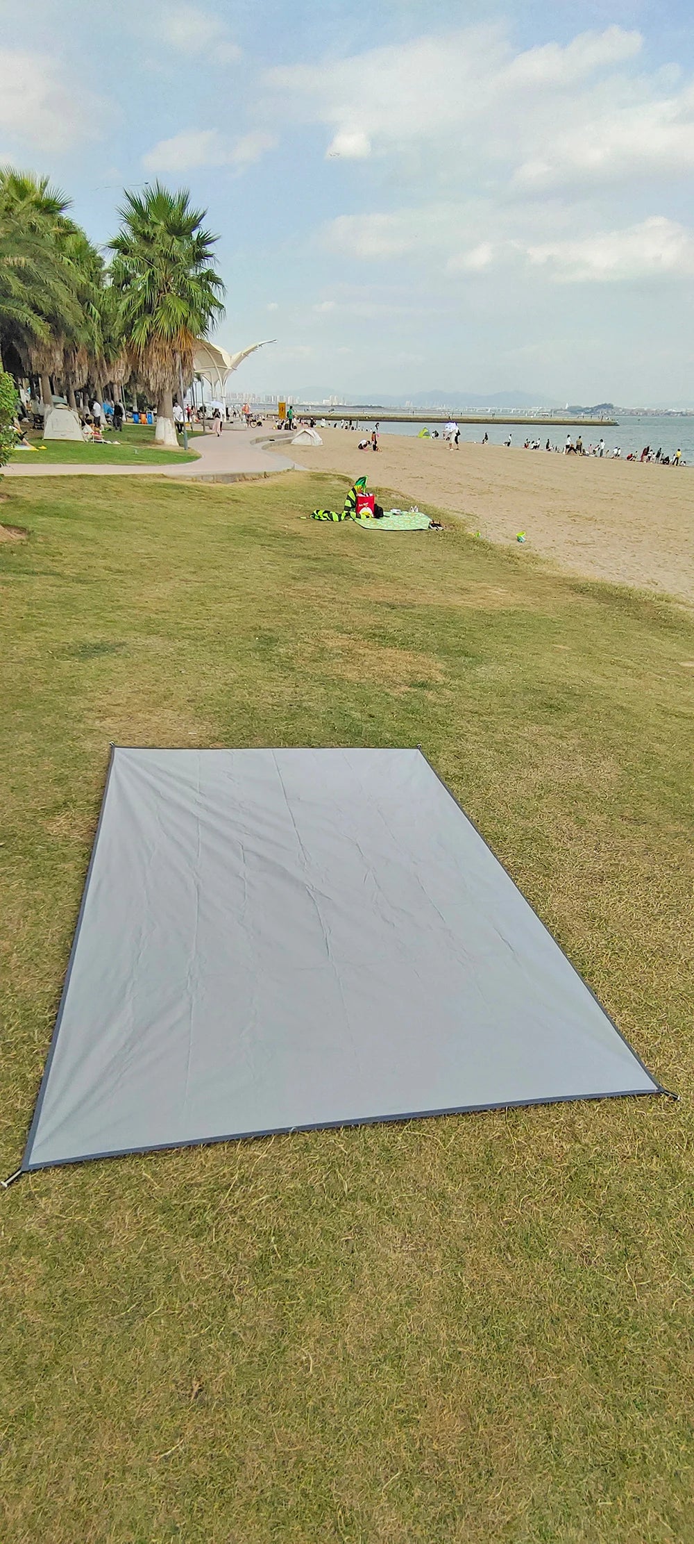 Tent Footprint Ultralight Pocket Picnic Mat with Windproof Stakes Outdoor Camping Portable Folding Waterproof Tent Ground Sheet