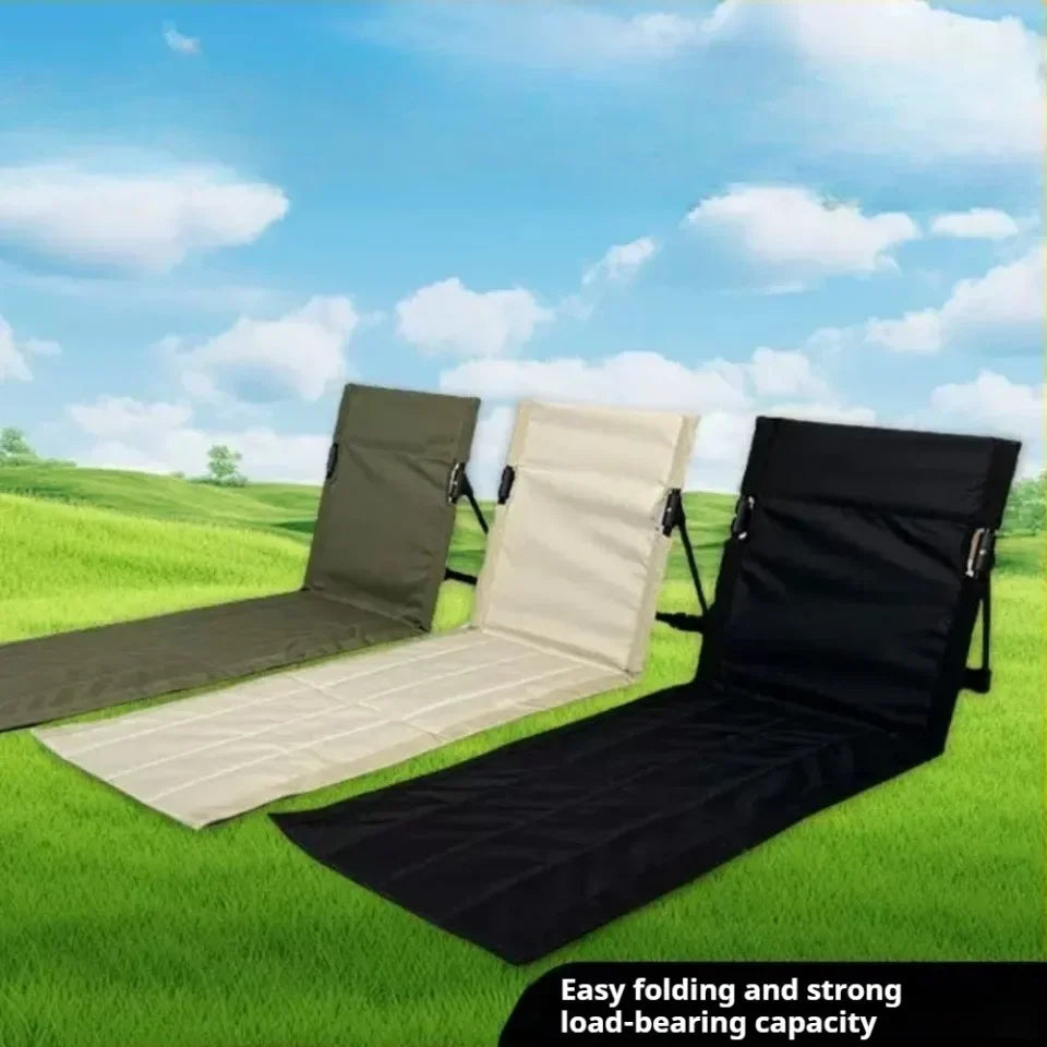 Portable Folding Beach Chair for Camping, Fishing & Garden Use - Lightweight Outdoor Lounge Chair with Backrest