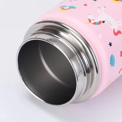 Cartoon Handheld Water Bottle,Fashion Leak-Proof Vacuum Cup,Stainless Steel Insulated Water Bottle for Children Daily Use