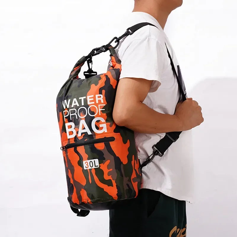 Swimming PVC Pack Dry Bag Backpack for Women Men 10L 15L 20L 30L Waterproof Shoulder Kayak Drifting Rafting Surfing Boating Bag