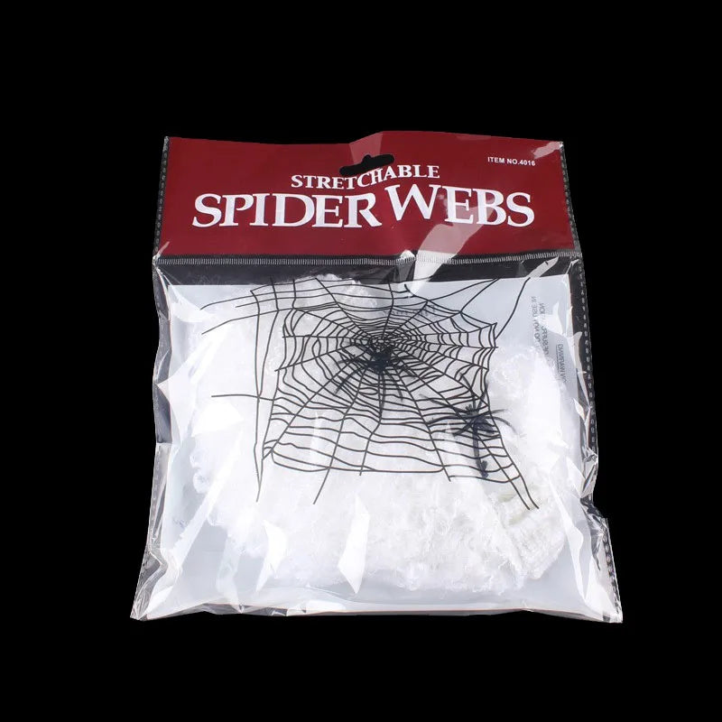 Halloween Decoration Spider Web,Artificial Cobweb,Stretchy Cobweb With Spider,Horror Gothic Haunted House Home Decor