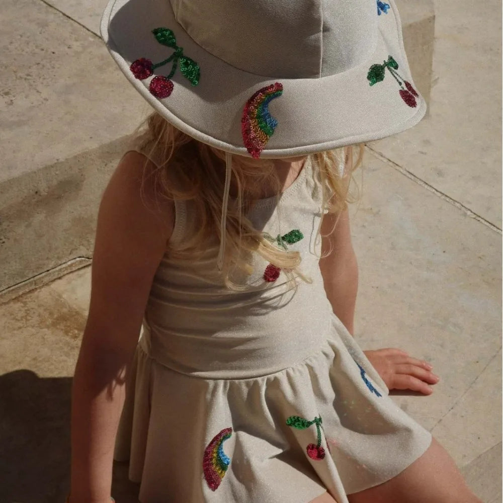 2026 KS Baby Girls Swimming Suit Wear Kids Clothes Girls Holiday Swimwears Bikini One Piece Cap Sister Brother Matching 18M-9Y