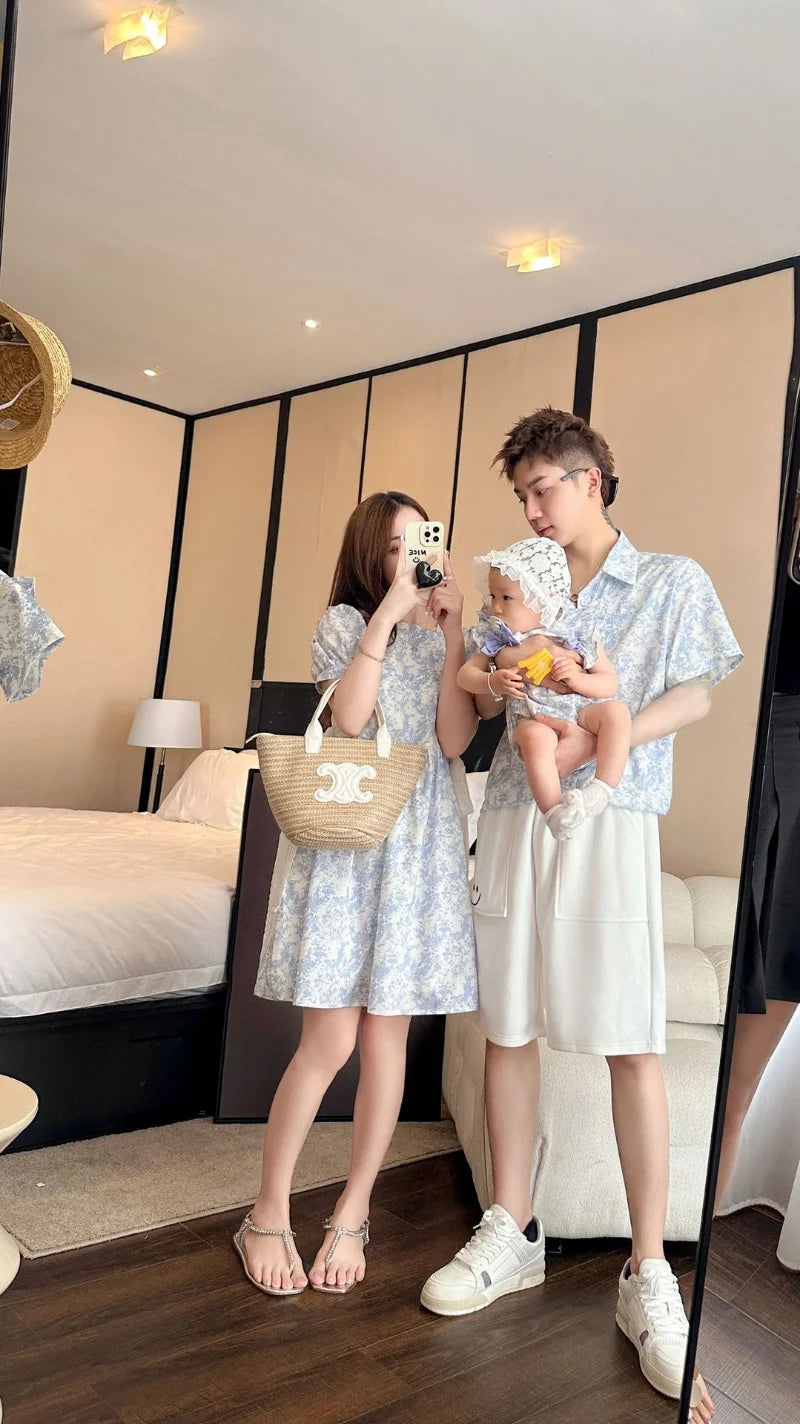 Resort Family Summer Couple Look Beach Clothes Mother and Daughter Dress Vacation Father Son Combinations Shirts Shorts Outfits