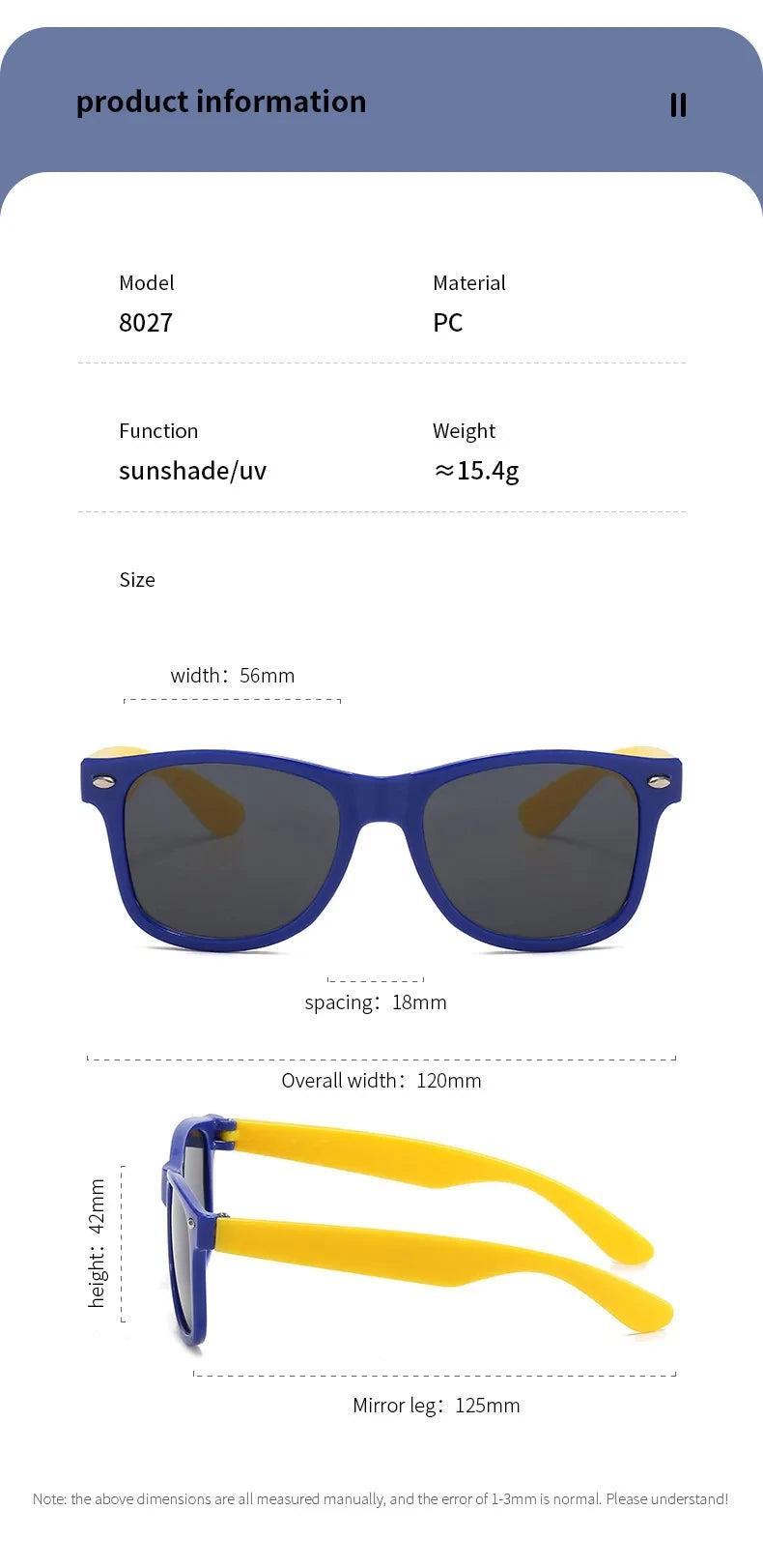 Children's Square Frame Sunglasses, Sun Protection Sunglasses, Simple and Versatile, Fashion Trend, New Document, Summer 2024