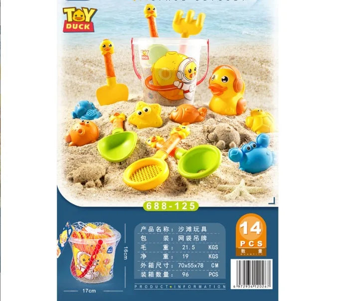 Children Sand Toys Kids Play Water Toys Beach Box Set Kit Sand Bucket Summer Water Fun Beach Bucket Hobbies Gifrs for Kids