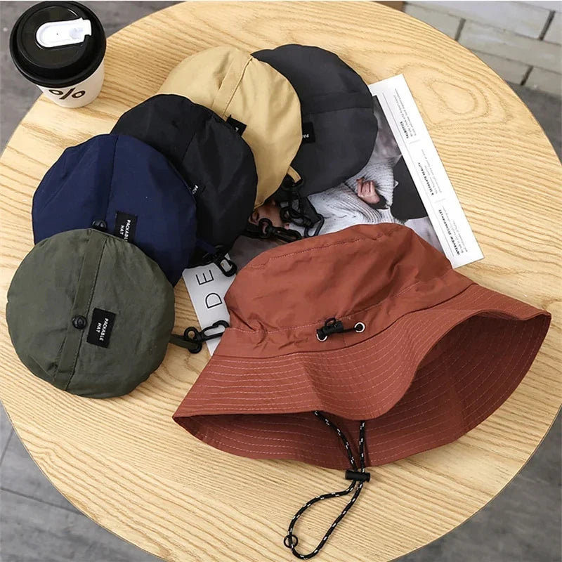 Summer quick-dry outdoor hiking hat for men, foldable and packable, sun protection and shade hat Multifunctional quick-dry visor