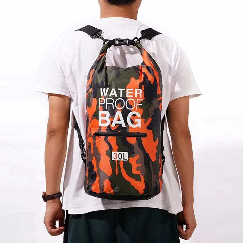 Swimming PVC Pack Dry Bag Backpack for Women Men 10L 15L 20L 30L Waterproof Shoulder Kayak Drifting Rafting Surfing Boating Bag