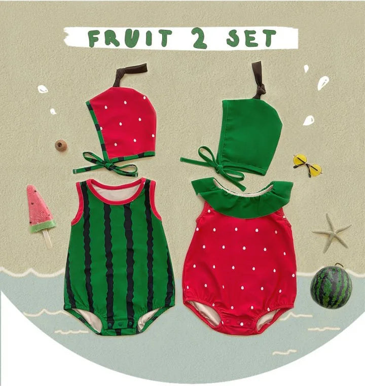 Newborn Clothes 2026 Summer New Baby Jumpsuit Ins Cute Fruit Shape  Swimwear Baby Boy's One Piece Clothes Swimsuit
