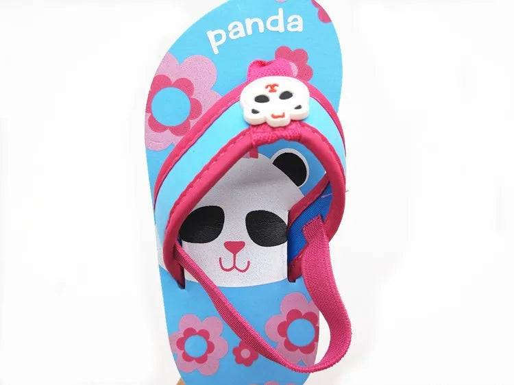 2026 Summer Children Cute Cartoon Animal Slippers Beach Shoes Kids Flip Flops Elastic Band Anti-slip Sandals Boys Girls Slippers
