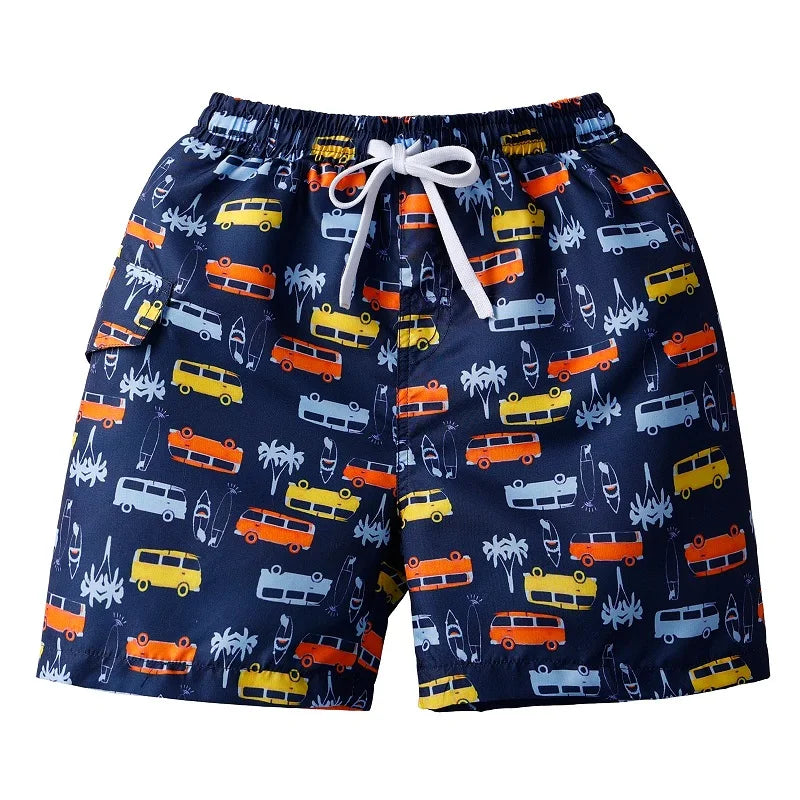 BAOHULU Kids Swim Shorts Cute Swimsuit Swimming Trunks Quick Dry Summer Swimwear Boys Beach Shorts Surf Board Male Clothing Pant