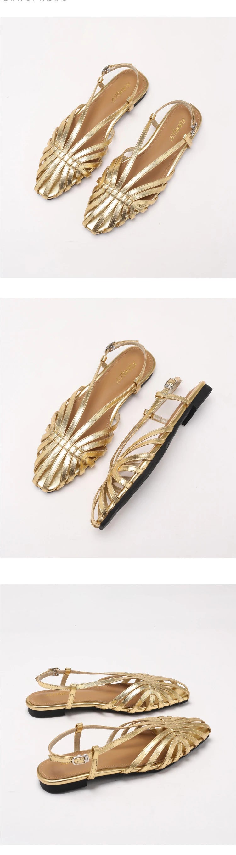 ZAROY Narrow Band Women Flat Sandals Large Size Designer Brand Banquet Wedding Shoes Summer Hollow Beach Gladiator Sandalias