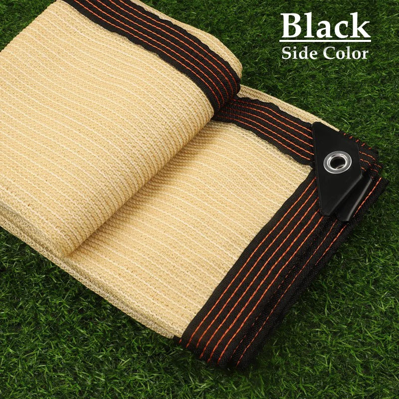 85~90% Shading Beige Virgin HDPE Sunshade Net Balcony Screen Outdoor Anti-UV Sunscreen Fabric Camping Sun Shade Net