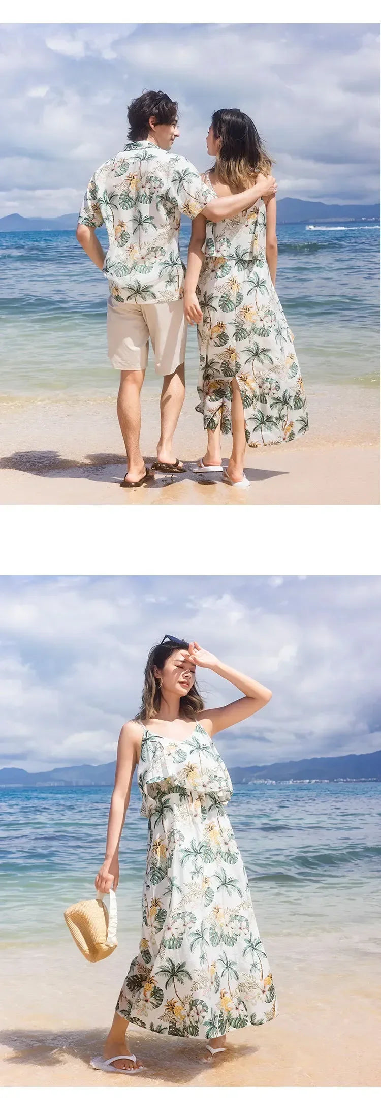 2025 Beach Family Matching Outfit Girl Dress Resort Couple Look Dad Son Sea Holiday Boy Clothes Vacation Mom And Daughter Summer