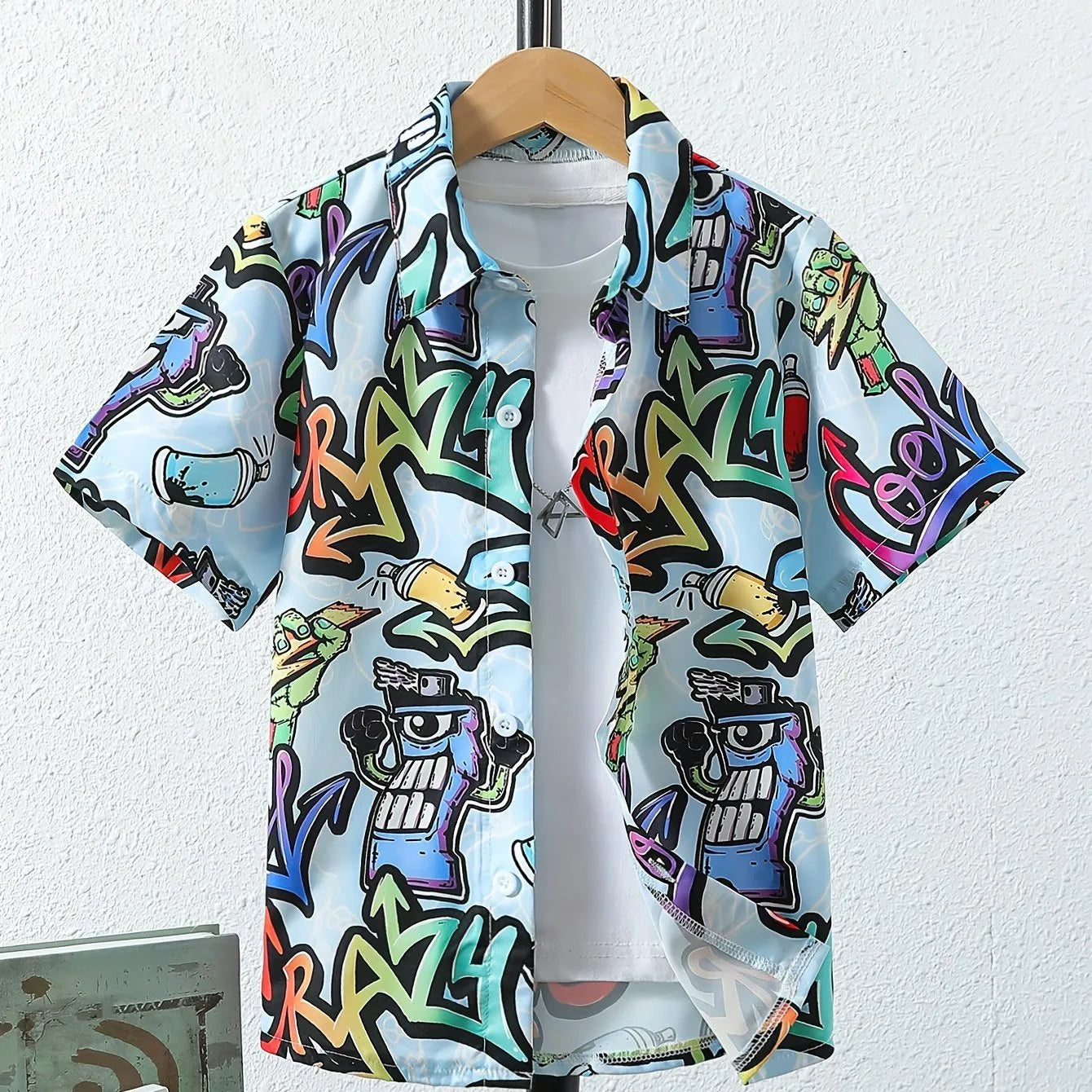 Boy's Hawaii Shirt Children's Clothing Casual T-Shirt for a Boy Short Sleeve Button Baby Summer Clothes Children's T-Shirt Girls