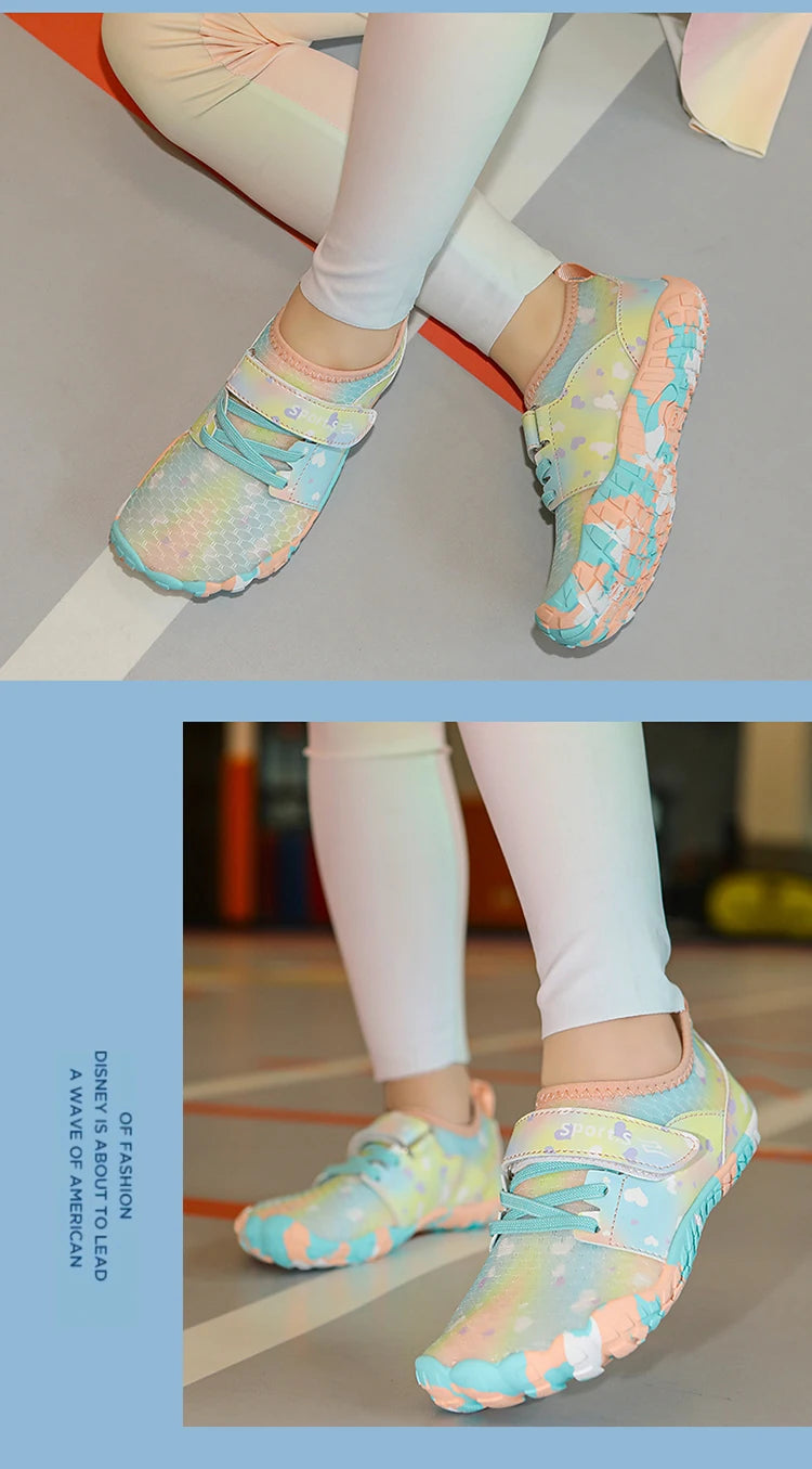 Children's Anti-cut Anti-slip Wear-resistant Rubber-soled Wading Shoes Beach Sandals Quick-drying Pool Shoes Outdoor Water Playi