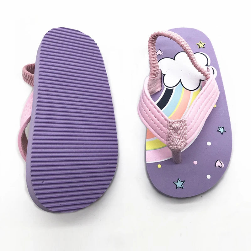 Casual Boys Girls Sandals Children Kids Shoes Rubber Breathable Soft Open Toe Beach Sandals Cute Summer Flip Flops Shoes