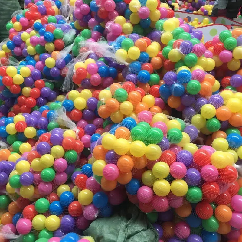 HOMEFISH 100PCS Outdoor Sport Ball Colorful Soft Water Swim Pool Ocean Wave Ball Baby Eco-Friendly Stress Air Ball Tent Toys