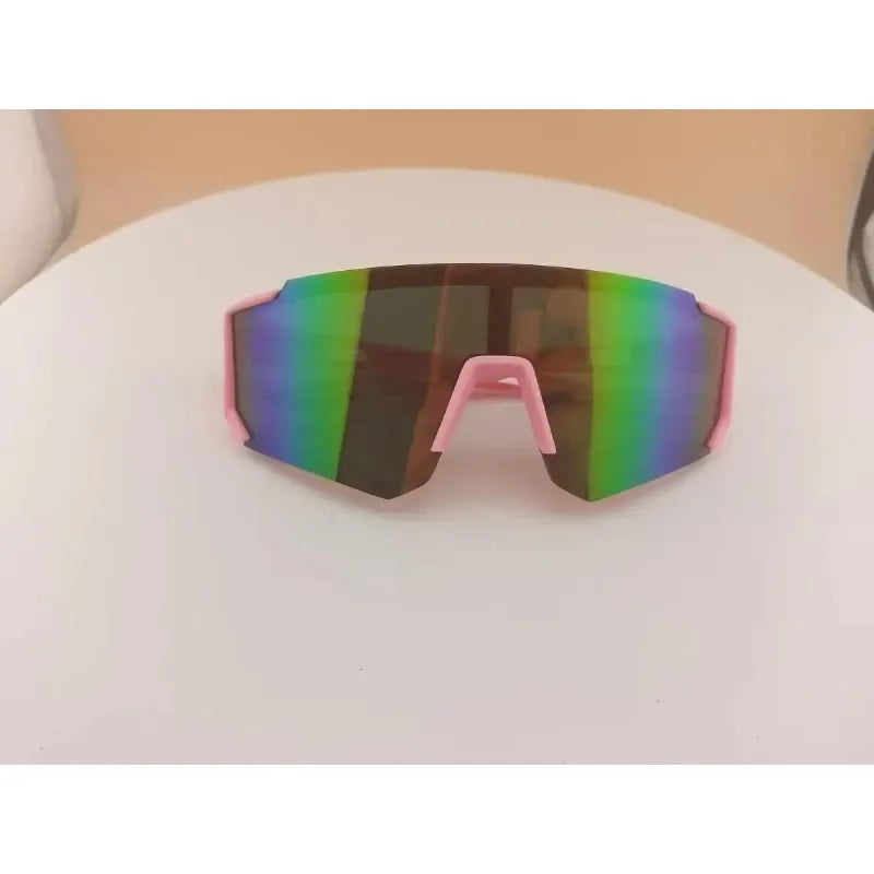 2025 New Arrival Fashion Outdoor Kids Glasses Square Frame Cycling Sunglasses Windproof UV Resistant Plastic Eyewears
