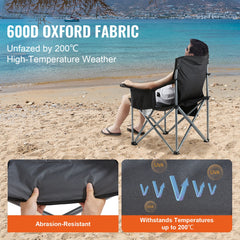 SucceBuy Outdoor Camping Chair 350lbs High Load Ultralight Folding Chair Portable Beach Hiking Picnic Travel Seat Fishing Tool