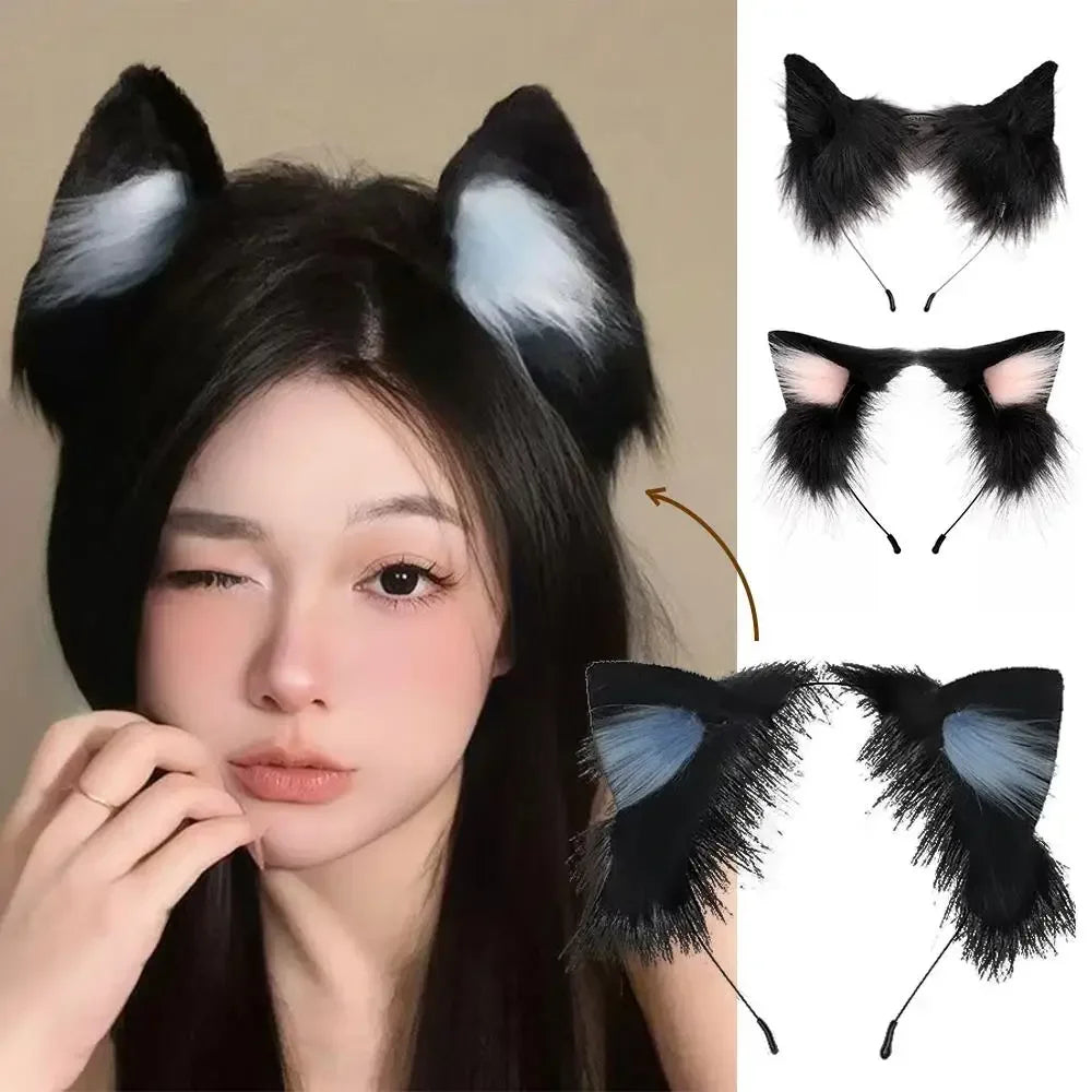1PC Halloween Cat Ear Cosplay Headband For Women 2026 New Style Cute Hairband For Halloween Christmas Cosplay Party Costume