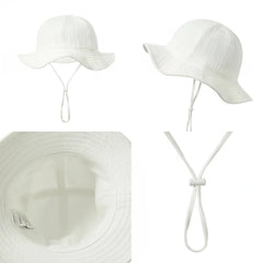 3-18 Months Baby Bucket Hat Kids Outdoor Sun Protection Caps Boys Girls Cotton Panama Hat Unisex Beach Children's Fisherman' Hat