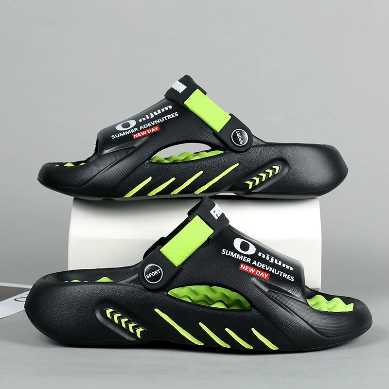Men Slippers New Summer EVA Soft-soled Platform Slides Sandals Indoor Outdoor Walking Beach Shoes Flip Flops Mens Shoes