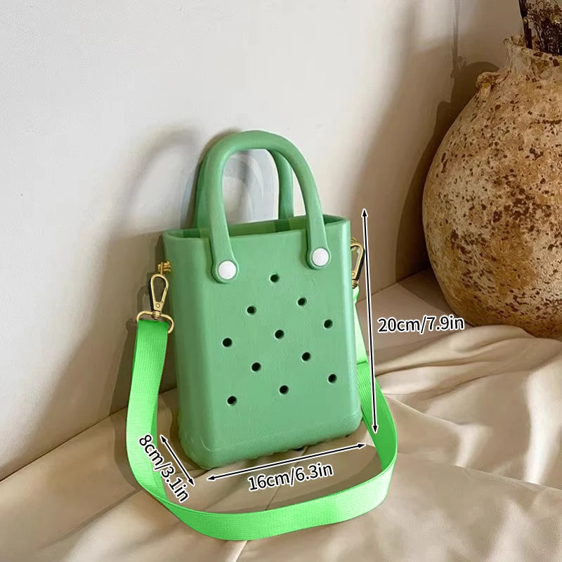 Beach Tote Bag Picnic Storage Baske Summer Women Travel Handbags Fashion Shopping Bag Rubber EVA Waterproof Beach Bag Purse