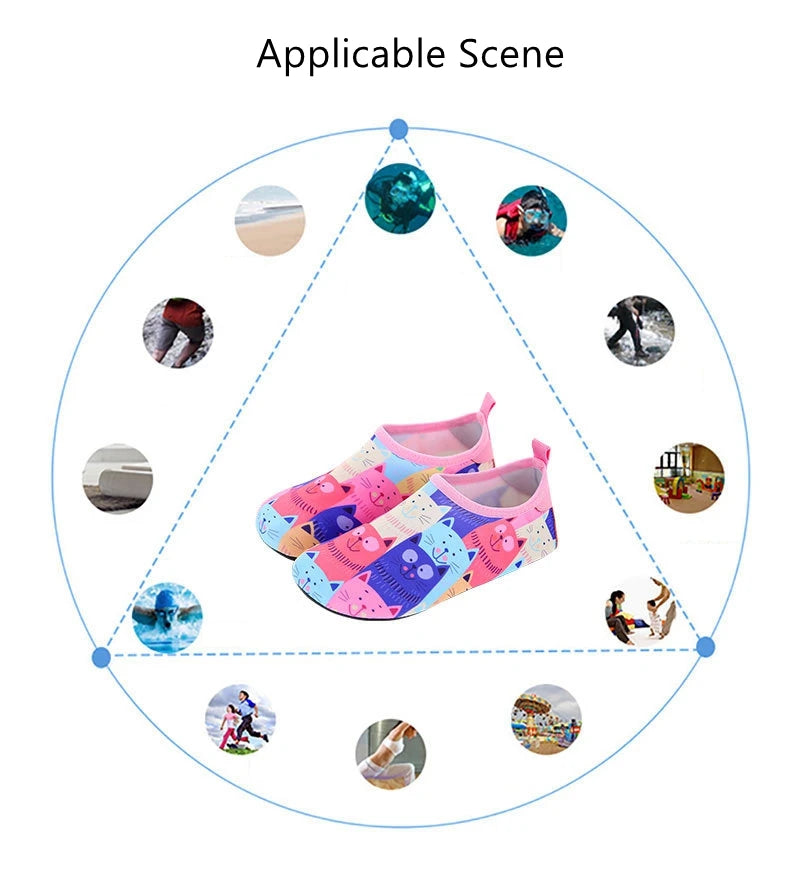Children Outdoor Water Shoes Barefoot Quick-Dry Aqua Yoga Socks Boys Girls Animal Soft Diving Wading Shoes Beach Swimming Shoes
