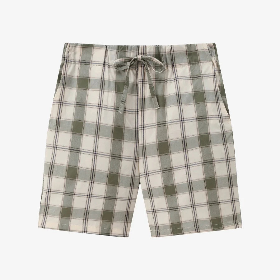 Clearance sale 2025 AS summer green grid & pink Floral collection brother sister family matching 100% cotton boys girls clothing