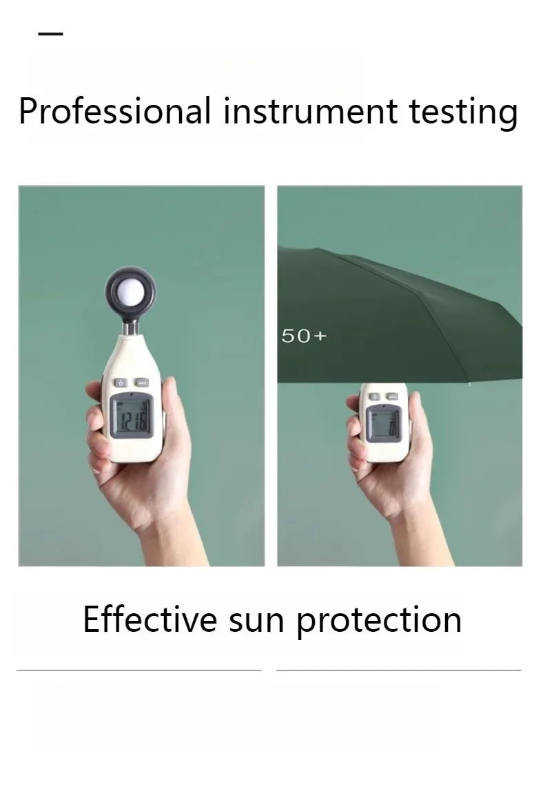 Mini paraguas de bolsillo para lluvia, sombrilla plegable de vinilo con protección ultravioleta UV, parasol de bolsillo, cápsula