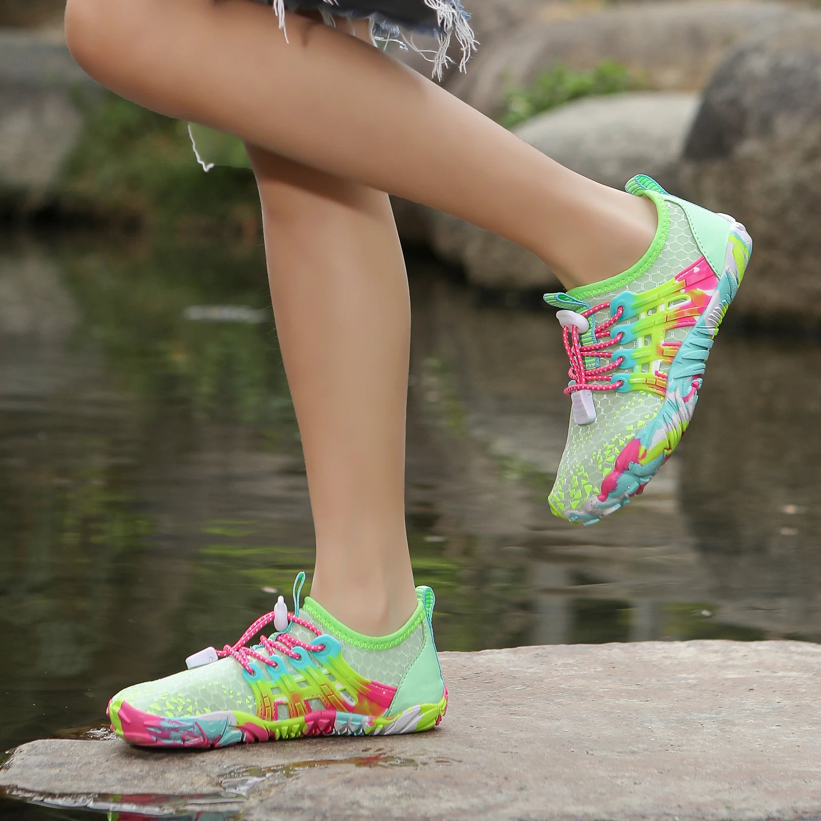 Children Outdoor Water Shoes Barefoot Aqua Five Fingers Sock Swimming Breathable Hiking Wading Beach Outdoor Upstream Sneakers