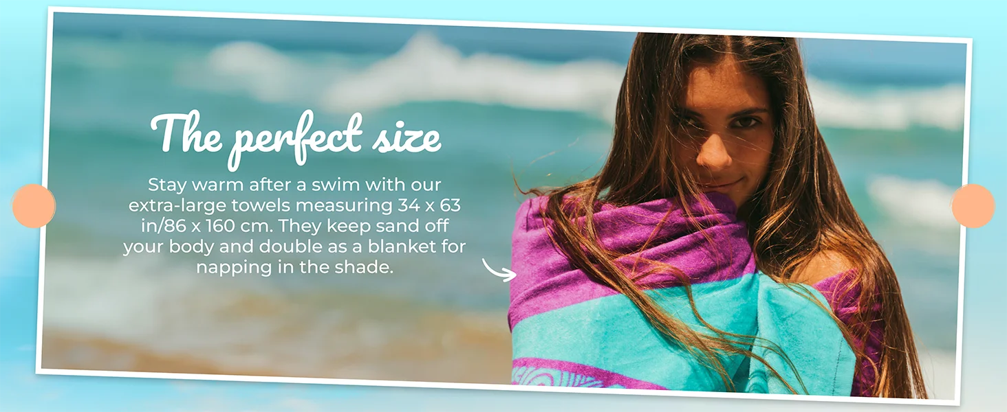 Beach Towels Tropical Animals Blue Unique Design Multiple Sizes Cotton Bath Towels Suitable for Kids and Adults