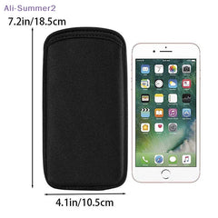 {Summer2} {Winter4} Black Direct-Insert Neoprene Waterproof Phone Pouch Shockproof Scratch-Resistant Mobile Phone Protect Bag