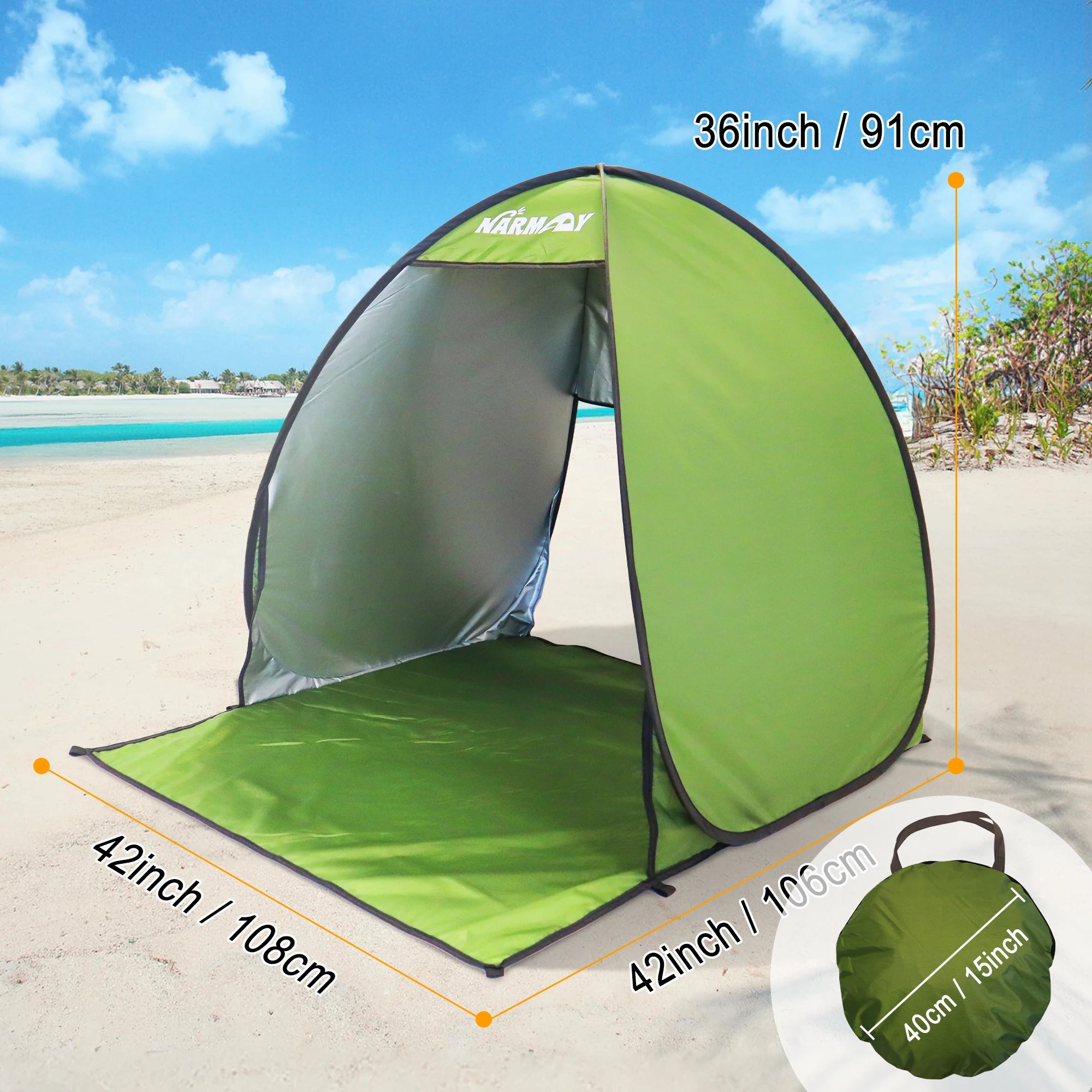Pop-Up Beach Tent UV-resistant & Waterproof Sun Shade Shelter for Camping