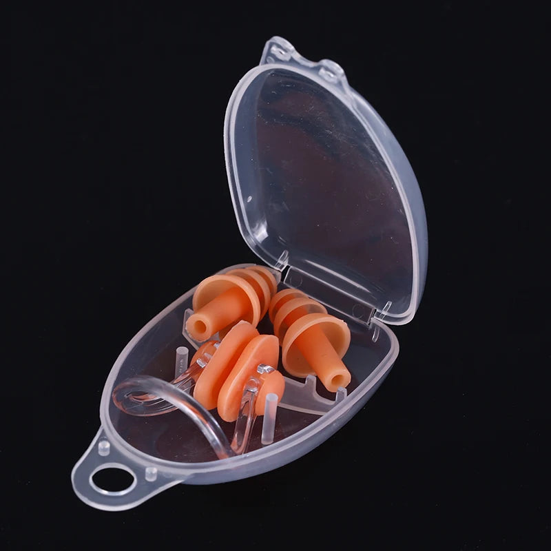 1 Set Nose Clip Ear Plugs Waterproof Soft Silicone Swimming Sport Earplug Nose Clip Tool Diving Water Sport Swimming Accessories