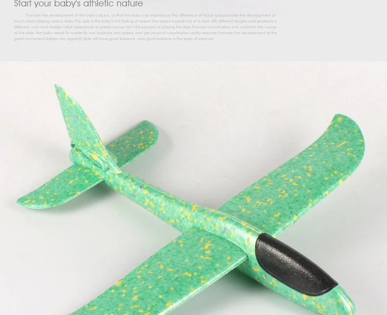 48cm Large Foam Airplane Children's Hand Thrown Airplane Glider Toy Outdoor Parent-child Interaction Funny Toy Boy Gift