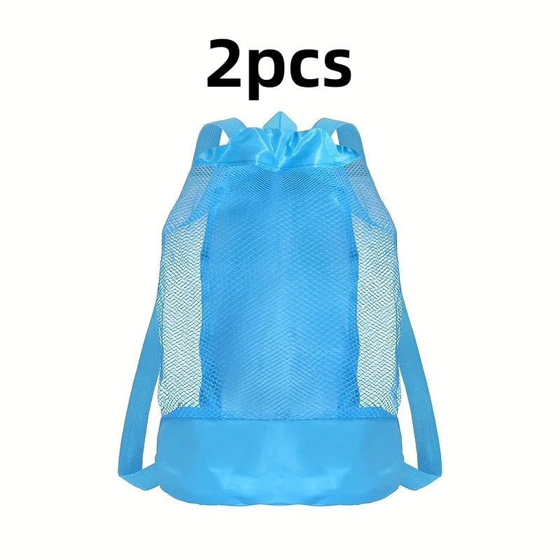 Beach storage bag,Large capacity net multifunctional travel backpack,sundries toy storage bag