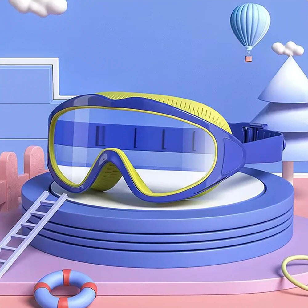 Children's swimming goggles; anti-fog and anti-ultraviolet; wide-angle swimming goggles; waterproof children's pool glasses; sui