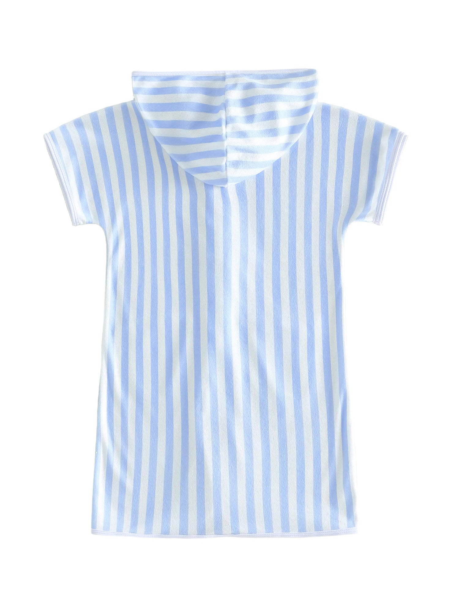 1-6Y Kids Swimwear Cover-ups Striped Zip Up Short Sleeve Hooded Robe Shawl for Beach Pool for Boys Girls Swimsuits