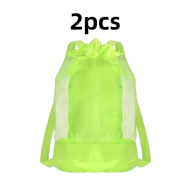 Beach storage bag,Large capacity net multifunctional travel backpack,sundries toy storage bag