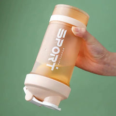 500ML 3-layer Sports Water Bottle Protein Shaker Outdoor Travel Portable Leakproof Drinkware Plastic My Drink Bottle BPA Free