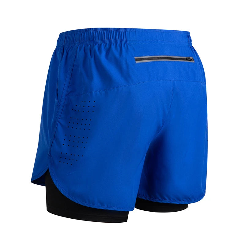 Men's Running Shorts 2025 New Release Gym Fitness 2-in-1 Exercise Summer Quick Dry Trendy Personalized Running Shorts