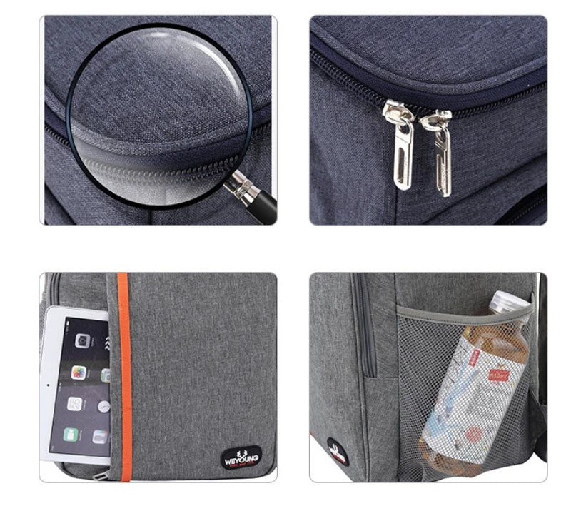 18L Portable Thermal Lunch Bag Food Box Durable Waterproof Cooler Ice Insulated Case Camping Oxford Dinner Backpacks Icebox