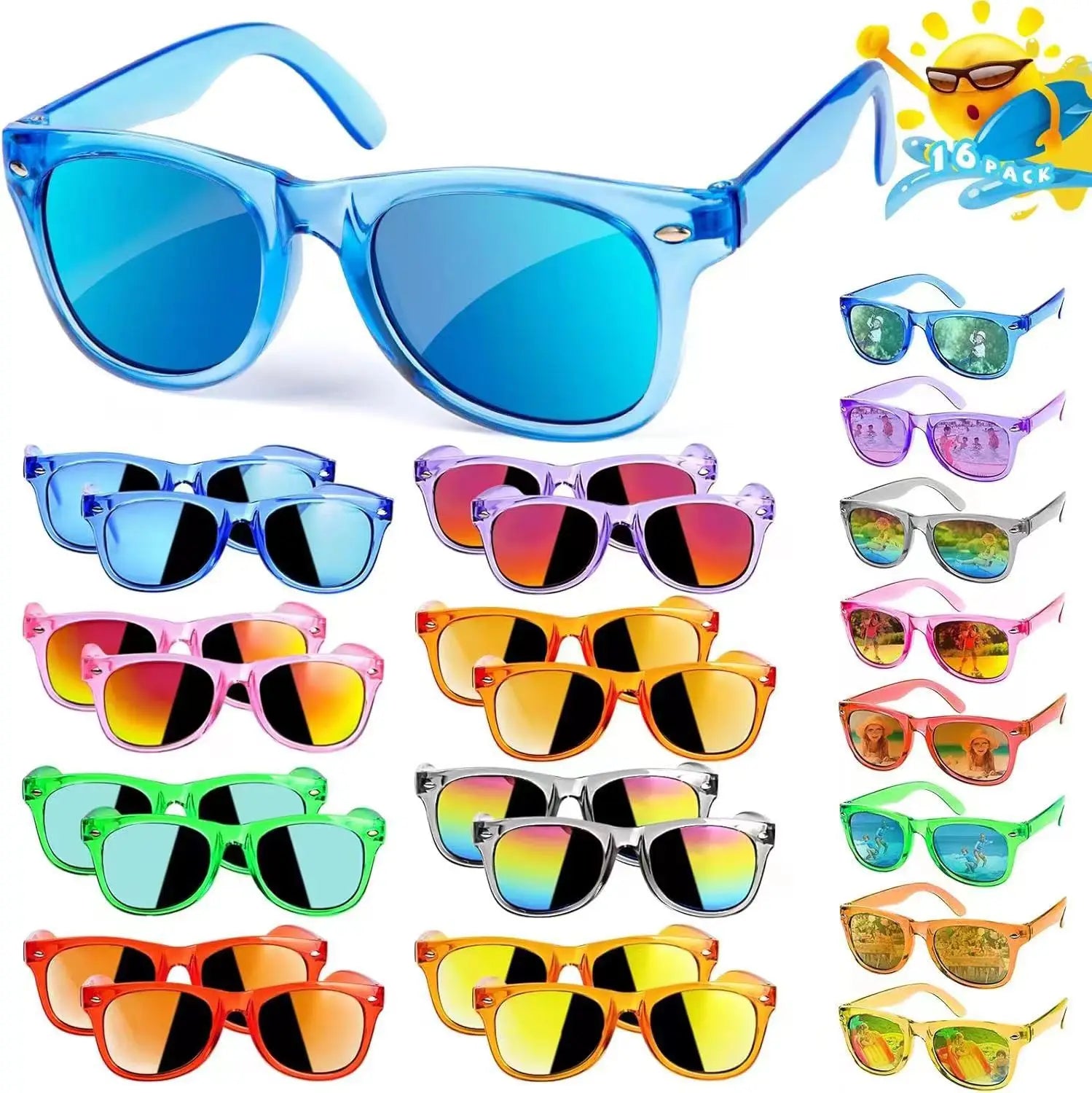 Children's Square Frame Sunglasses, Sun Protection Sunglasses, Simple and Versatile, Fashion Trend, New Document, Summer 2024