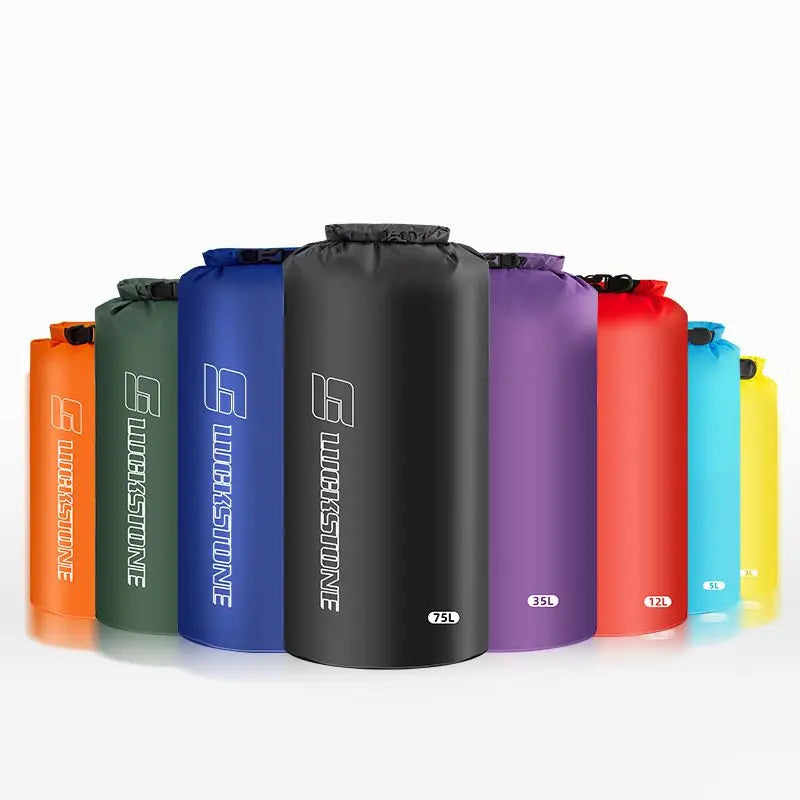 Portable Waterproof Dry Bag Sack Ultralight Drifting Swimming Storage Bag Rafting Kayaking Bag 3/5/8/12/15/25/35/75L Bag